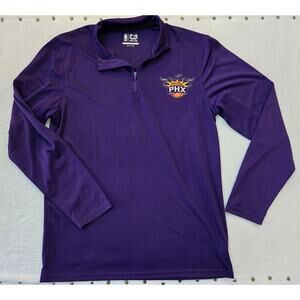 Men's Phoenix Suns - Ultra Games Long Sleeve Quarter Zip Pullover • Size L